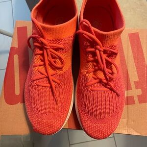 Fitflop Vibrant Mandarin Orange F Sporty Uberknit Footwear Size 8